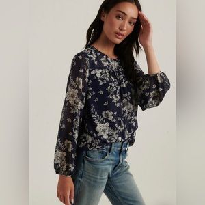 Lucky Brand Floral Blouse Top